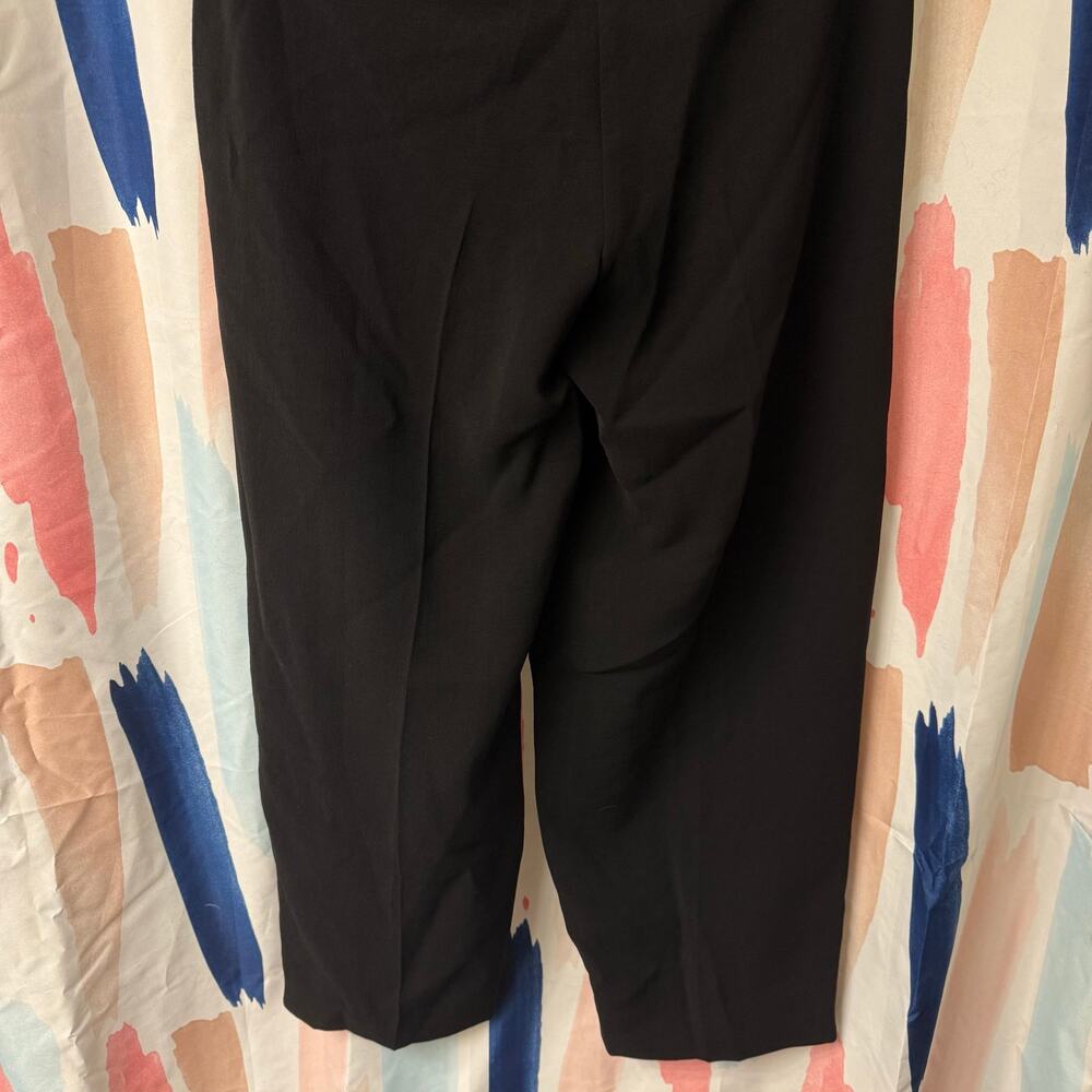 Madewell Black The Petite Rosedale High-Rise Straight Pant in Crepe Size 00P - Picture 12 of 15